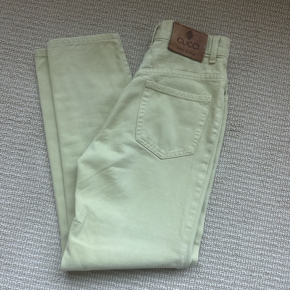Gucci Vintage Yellow Straight Leg Jeans
